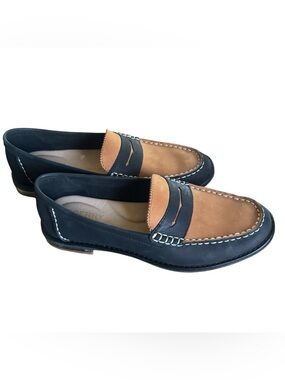 Sperry Women's Seaport Two-Tone Black/Tan Penny Loafers